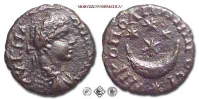 CARACALLA, BRONZO, 198-217 d.C., ΝΙΚΟΠΟΛΙΤΩΝ ΠΡΟС Ι crescente con 4 stelle in alto ed una in esergo, Zecca di Nicopolis ad Istrum, BB, (Varbanov 2983) / monete romane imperiali provinciali antiche (moneta romana imperiale provinciale antica della dinastia dei Severi - Impero Romano) | Moruzzi Numismatica
