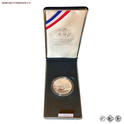 Stati Uniti, DOLLARO, Centenario di Eisenhower, 1990, Zecca di Philadelphia, ARGENTO, FS, (KM 227) / USA - United States of America ONE DOLLAR EISENHOWER CENTENNIAL (World SILVER PROOF coins - monete mondiali americane moderne - moneta mondiale americana moderna - dollari d'argento) | Moruzzi Numismatica