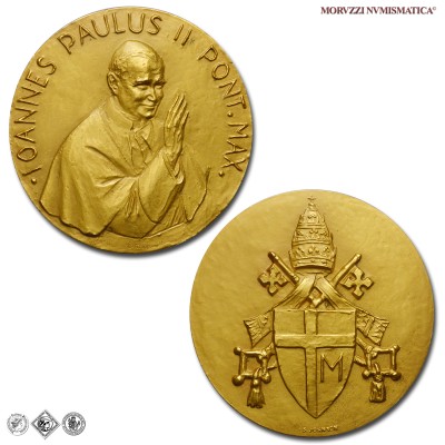 Città del Vaticano, GIOVANNI PAOLO II, Wojtyla, MEDAGLIA IN BRONZO, Elezione al Pontificato, s.d., Opus E. Manfrini (Stabilimento Stefano Johnson di Milano), FDC / Papież Jan Paweł II Karol Józef Wojtyła (medaglie papali pontificie vaticane da collezione) | Moruzzi Numismatica
