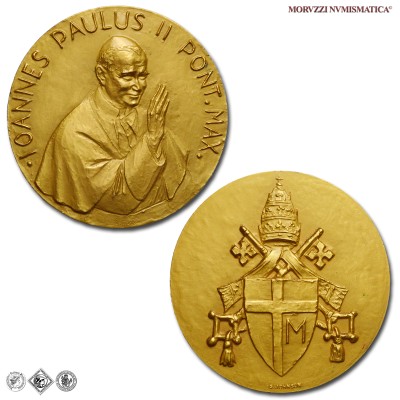 Città del Vaticano, GIOVANNI PAOLO II, Wojtyla, MEDAGLIA IN BRONZO, Elezione al Pontificato, s.d., Opus E. Manfrini (Stabilimento Stefano Johnson di Milano), FDC / Papież Jan Paweł II Karol Józef Wojtyła (medaglie papali pontificie vaticane da collezione) | Moruzzi Numismatica