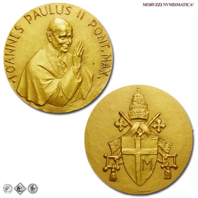 Città del Vaticano, GIOVANNI PAOLO II, Wojtyla, MEDAGLIA IN BRONZO, Elezione al Pontificato, s.d., Opus E. Manfrini (Stabilimento Stefano Johnson di Milano), FDC / Papież Jan Paweł II Karol Józef Wojtyła (medaglie papali pontificie vaticane da collezione) | Moruzzi Numismatica