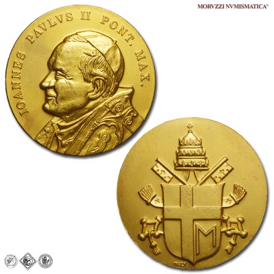 Città del Vaticano, GIOVANNI PAOLO II, Wojtyla, MEDAGLIA IN BRONZO, Stemma Papale, s.d., Opus S. Johnson, FDC / Papież Jan Paweł II Karol Józef Wojtyła (medaglie papali pontificie vaticane da collezione) | Moruzzi Numismatica