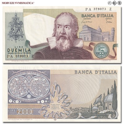Repubblica Italiana, BANCA D'ITALIA, LIRE 2000, Galileo Galilei, 24.10.1983, Firme: Ciampi, Stevani, ​​​​​​​FDS, (Vendemia 504) / banconote italiane (cartamoneta italiana da collezione - banconota da 2.000 lire) | Moruzzi Numismatica