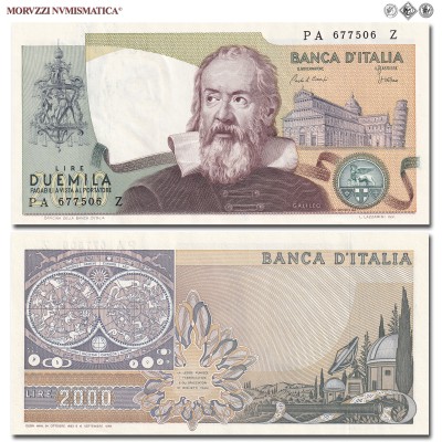 Repubblica Italiana, BANCA D'ITALIA, LIRE 2000, Galileo Galilei, 24.10.1983, Firme: Ciampi, Stevani, ​​​​​​​FDS, (Vendemia 504) / banconote italiane (cartamoneta italiana da collezione - banconota da 2.000 lire) | Moruzzi Numismatica