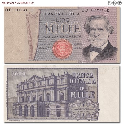 Repubblica Italiana, BANCA D'ITALIA, LIRE 1000, Verdi II tipo, 10.05.1979, Firme: Baffi, Stevani, FDS, (Vendemia 484) / banconote italiane (cartamoneta italiana - biglietti da collezione - banconota da 1.000 lire) | Moruzzi Numismatica