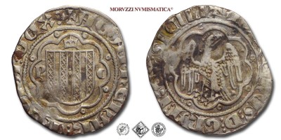 Regno di Sicilia, MARTINO d'ARAGONA, PIERREALE, 1402-1409, Zecca di Messina, ARGENTO, qBB, (Spahr 20) / monete italiane siciliane messinesi medievali d'argento (moneta italiana siciliana messinese medievale da collezione) | Moruzzi Numismatica