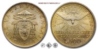 Città del Vaticano, SEDE VACANTE 1963, LIRE 500, Card. Aloisi Masella, Zecca di Roma, ARGENTO, FDC, (Pagani 980) / monete papali pontificie vaticane d'argento (moneta papale pontificia vaticana delle Sedi Vacanti) | Moruzzi Numismatica