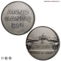 Città del Vaticano, PAOLO VI, Montini, MEDAGLIA IN METALLO BIANCO, Anno Santo, 1975, FDC / medaglie papali pontificie straordinarie da collezione | Moruzzi Numismatica