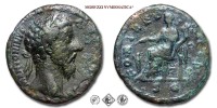 MARCO AURELIO, ASSE, 169-170 d.C., FORT RED COS III / S C la Fortuna seduta con timone e cornucopia, Zecca di Roma, BRONZO, qBB, (RIC 976) / monete romane imperiali antiche (moneta romana imperiale antica della dinastia degli Antonini - Impero Romano) | Moruzzi Numismatica