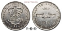 Sudafrica, ELISABETTA II, SCELLINI 5, 50° anniversario dell'unione del Sud Africa, 1960, Zecca di Pretoria, ARGENTO, qFDC, (KM 55) / South Africa Queen Elizabeth II SHILLINGS 5 50 Years of the Union of South Africa the Union Buildings in Pretoria World SILVER coins (monete mondiali sudafricane d'argento - moneta mondiale sudafricana da collezione) EENDRAG MAAK MAG UNITY IS STRENGTH | Moruzzi Numismatica