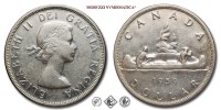 Canada, ELISABETTA II, DOLLARO, Voyageur, 1959, Royal Canadian Mint of Ottawa, ARGENTO, FDC, (KM 54) / Queen Elizabeth II ONE SILVER DOLLAR World coins (monete mondiali moderne d'argento da collezione - dollari canadesi) Dollar canadien | Moruzzi Numismatica