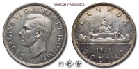 Canada, GIORGIO VI, DOLLARO, Voyageur, 1946, Royal Canadian Mint of Ottawa, ARGENTO, FDC, (KM 37) / King George VI ONE SILVER DOLLAR with IND:IMP: (World coins - monete mondiali canadesi moderne commemorative d'argento - moneta mondiale canadese moderna commemorativa da collezione) | Moruzzi Numismatica
