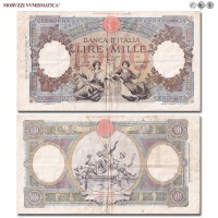 Regno d'Italia, Vittorio Emanuele III, BANCA D'ITALIA, LIRE 1000, Capranesi - Repubbliche Marinare (Fascio), 06.08.1943, Firme: Azzolini, Urbini, MB, (Vendemia 406) / banconote italiane (cartamoneta italiana da collezione - banconota da 1.000 lire) | Moruzzi Numismatica
