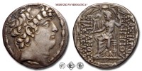 Siria, Regno dei Seleucidi, FILIPPO I, Philadelphus, TETRADRAMMA, 93-83 a.C., Testa diademata di Filippo I / ΒΑΣΙΛΕΣ / ΦΙΛΙΠΠΟΥ / ΕΠΙΦΑΝΟΥΣ / ΦΙΛΑΔΕΛΦΟΥ Zeus seduto in trono con Nike e scettro, Zecca di Antiochia sull'Oronte, ARGENTO, BB, (BMC 4, 1 var.) / monete greche siriane antiche d'argento (moneta greca siriana antica da collezione) | Moruzzi Numismatica