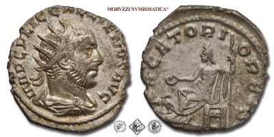 GALLIENO, ANTONINIANO, 256 d.C., PACATORI ORBIS Giove seduto con patera e scettro; ai suoi piedi, aquila in piedi, Zecca di Mediolanum, BRONZO, SPL, (RIC 294) / monete romane imperiali antiche (moneta romana imperiale antica - Impero Romano) | Moruzzi Numismatica
