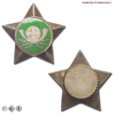 Italia, POSTE E TELECOMUNICAZIONI, DISTINTIVO STELLA 5 PUNTE, s.d., SPL / distintivi italiani (Antiquariato da collezione) | Moruzzi Numismatica