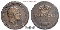 Regno delle due Sicilie, FERDINANDO II DI BORBONE, TORNESI 2, 1858, Zecca di Napoli, RAME, qBB, (R), (Pannuti-Riccio 261) / monete italiane preunitarie napoletane borboniche moderne rare (moneta italiana preunitaria napoletana borbonica moderna rara) | Moruzzi Numismatica