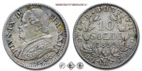 Stato Pontificio, PIO IX, Mastai Ferretti, SOLDI 10, 1869 A XXIII, Zecca di Roma, ARGENTO, SPL, (Pagani 582) / monete papali pontificie d'argento (moneta papale pontificia da collezione) | Moruzzi Numismatica