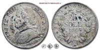 Stato Pontificio, PIO IX, Mastai Ferretti, SOLDI 5, 1867 A XXI, Zecca di Roma, ARGENTO, SPL, (Pagani 587) / monete papali pontificie d'argento (moneta papale pontificia da collezione) | Moruzzi Numismatica