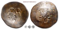MANUELE I, BILLONE, 1143-1180 d.C., IC-XC Cristo nimbato frontale in trono / MANOVHΛ ΔECΠOT L'imperatore stante loricato, tiene globo crucigero e labaro è incoronato dalla Vergine, Zecca di Costantinopoli, BB, (Sear 1966) / monete bizantine antiche (moneta bizantina antica - Impero Bizantino) | Moruzzi Numismatica