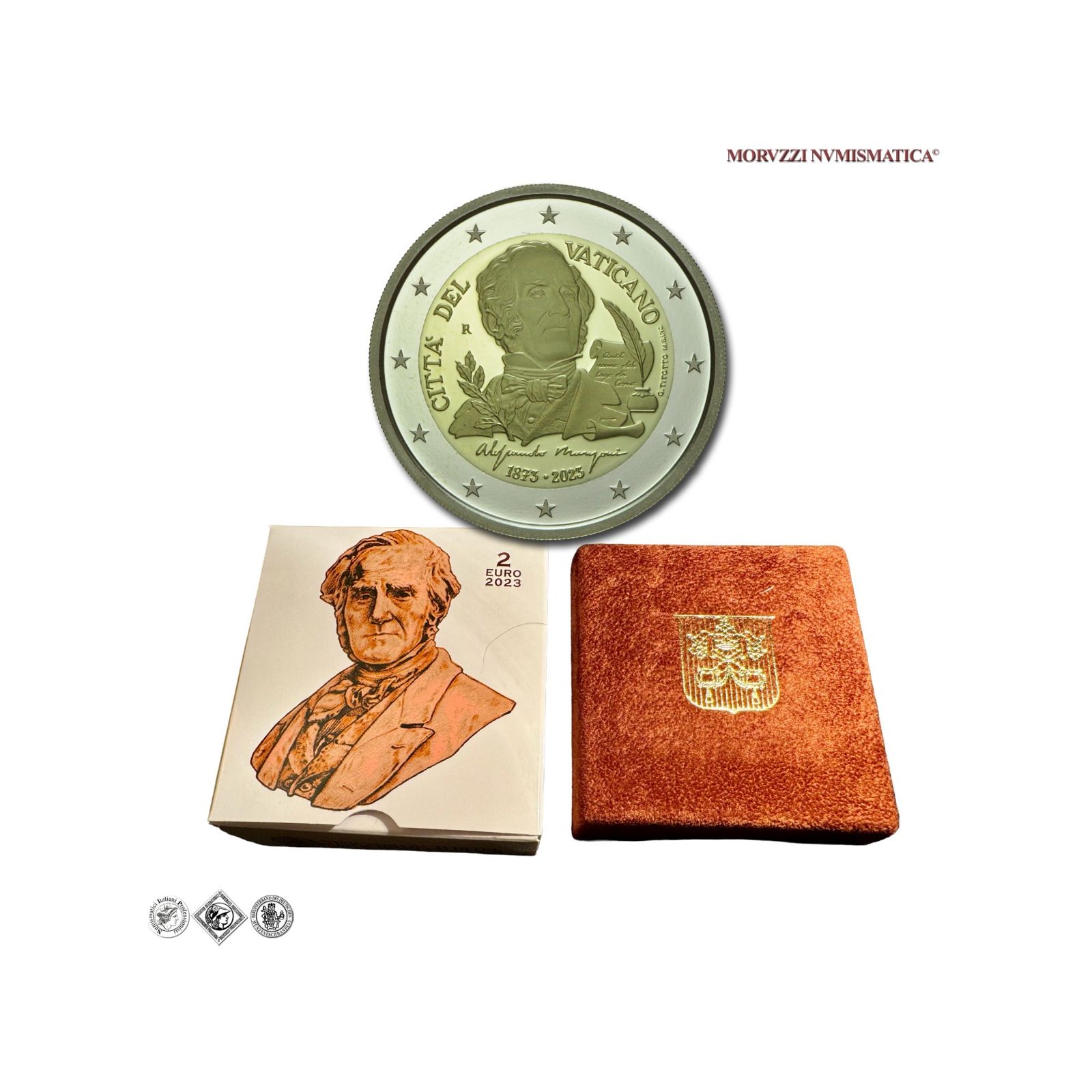 Shop Moruzzi Numismatica Città del Vaticano, 2 EURO 2023 FS, 150°  anniversario della morte di Alessandro Manzoni