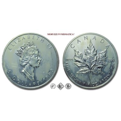 Emissione: 1990, Royal Canadian Mint, Rif. bibl. KM, 187; Metallo: AR, gr. 31,38, (ME146494), Diam.: mm. 38,01, FDC