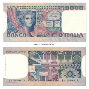 Repubblica Italiana, BANCA D'ITALIA, 50000 LIRE, 23.10.1978, Volto di donna, Firme: Baffi, Stevani, FDS, (Crapanzano 601) / banconote italiane (cartamoneta italiana)