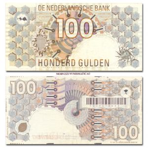 Olanda, DE NEDERLANDSCHE BANK, 100 GULDEN, 09.01.1992, qSPL, (Price 101) / Dutch banknotes (banconote europee olandesi - cartamoneta europea - banconota olandese) Nederlandse bankbiljetten - Nederlands papiergeld - HONDERD GULDEN