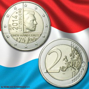 Lussemburgo, 2 euro, 2014, 175º anniversario dell'indipendenza del Lussemburgo, FDC