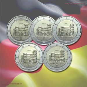 Germania, 2 euro, 2017, Porta Nigra a Treviri, FDC