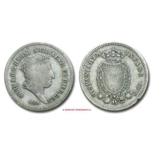 Regno delle due Sicilie, FERDINANDO I DI BORBONE, 60 GRANA, 1818, zecca di Napoli, ARGENTO, MB, (R), (Pannuti-Riccio 10) / PIASTRA D'ARGENTO (monete italiane)