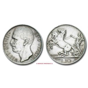Regno d'Italia, VITTORIO EMANUELE III, 10 LIRE, 1930 , Biga, zecca di Roma, ARGENTO, mBB, (R), (Pagani 695) / monete italiane d'argento