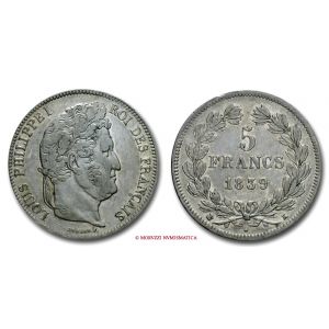 Francia, LUIGI FILIPPO I 1830-1848, FRANCHI 5, 1839