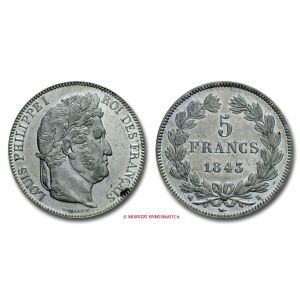Francia, LUIGI FILIPPO I 1830-1848, FRANCHI 5, 1843