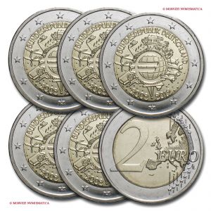 Germania, 2 euro, 2012, 10° anniversario dell’euro, FDC