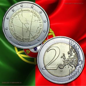 Portogallo, 2 euro 2019 FDC, 600º anniversario della scoperta dell'Isola di Madeira e di Porto Santo (Descobrimento da Madeira e do Porto Santo) /  2 EUROS BU (2€ commemorative coins - 